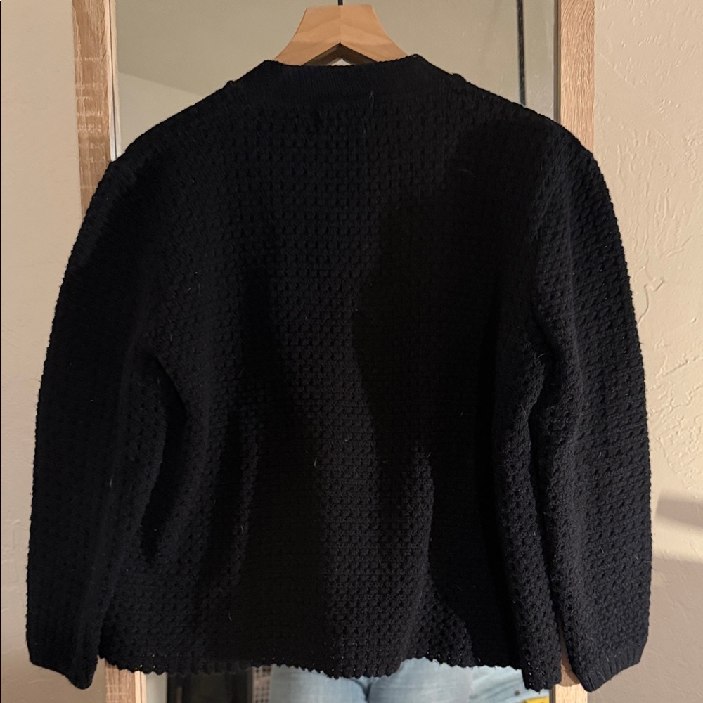 Vintage Black Women's Cardigan - Picture 4 of 5
